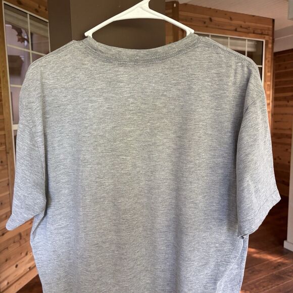 Adidas Golf T-Shirt Men L Logo Heather Gray Athletic Classic Short Sleeve Soft - Picture 5 of 5